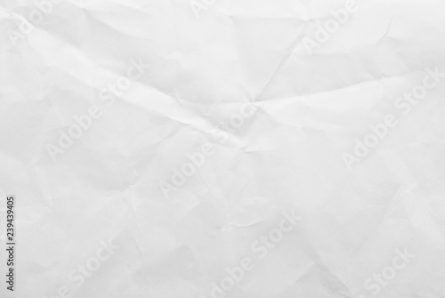 White crumpled paper texture background. Close-up.