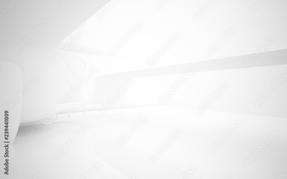 White smooth abstract architectural background. 3D illustration and rendering White smooth abstract architectural background. 3D illustration and rendering