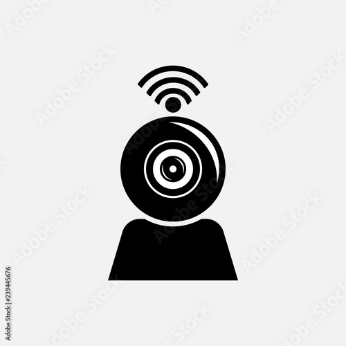 Smart wireless ip camera icon. Smart home camera concept symbol design. Stock - Vector illustration can be used for web.
