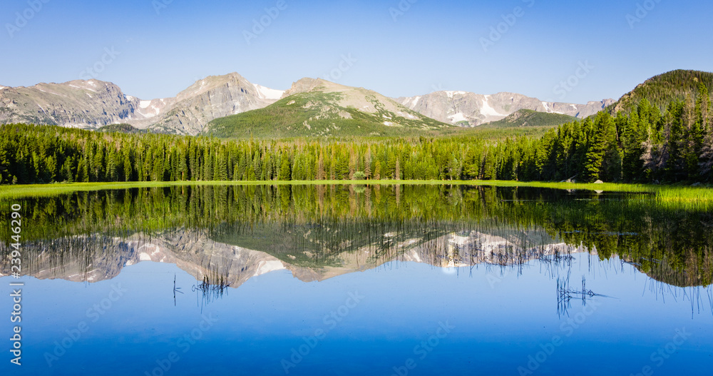 Mountain sunrise mirror lake