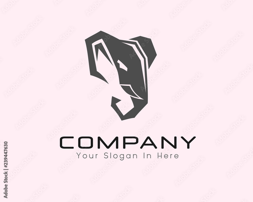 Fototapeta premium modern style elephant logo design inspiration