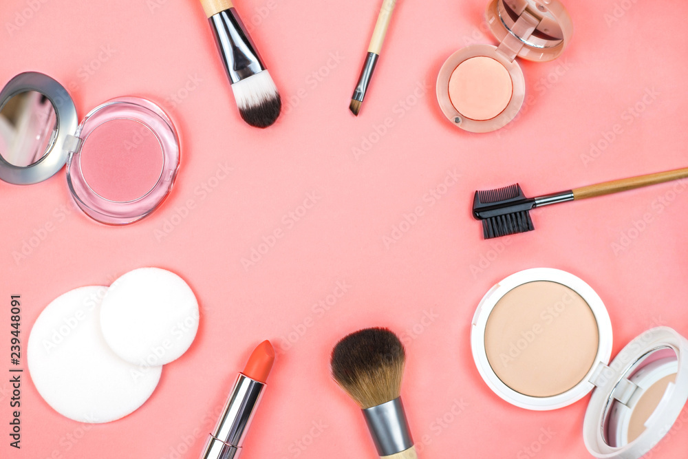 Set of decorative cosmetics for make up. Set of decorative cosmetics for make up.