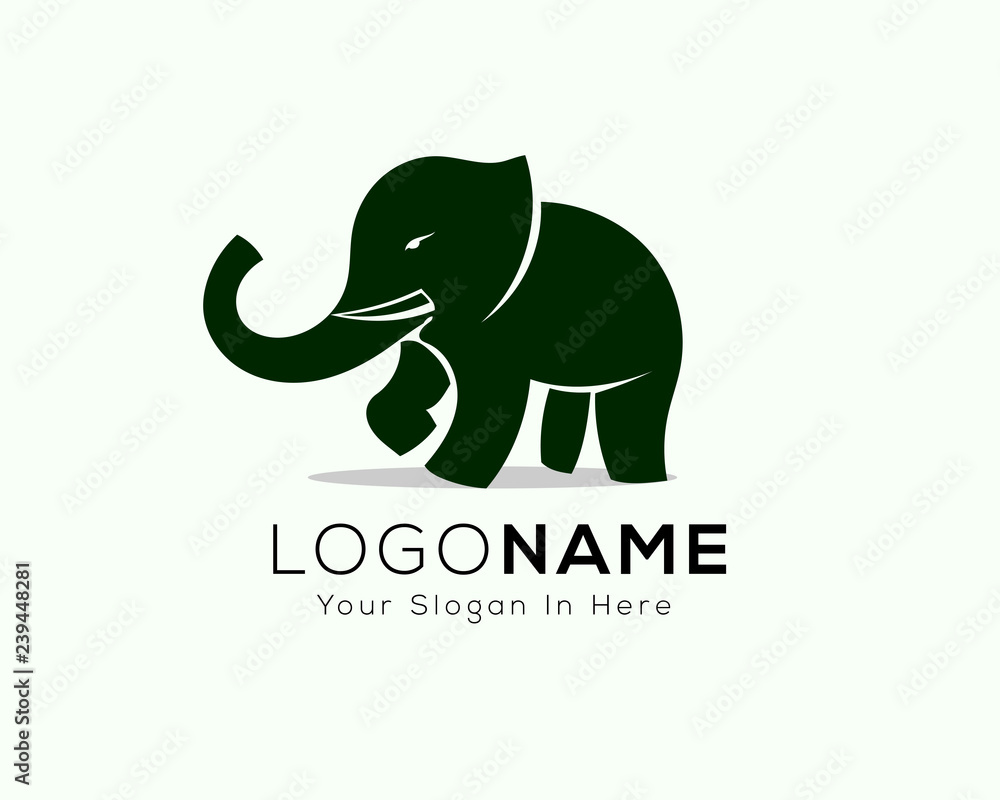 Obraz premium Stand elephant logo design inspiration