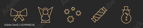 Weihnachten, X-Mas Vector Icon Illustration Set #3