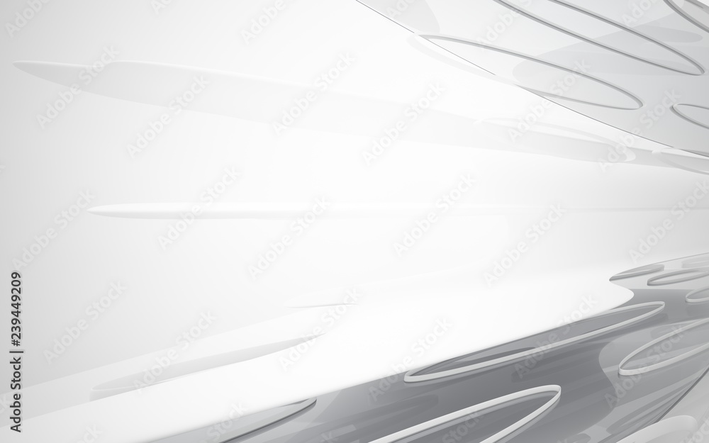 White smooth abstract architectural background. 3D illustration and rendering White smooth abstract architectural background. 3D illustration and rendering