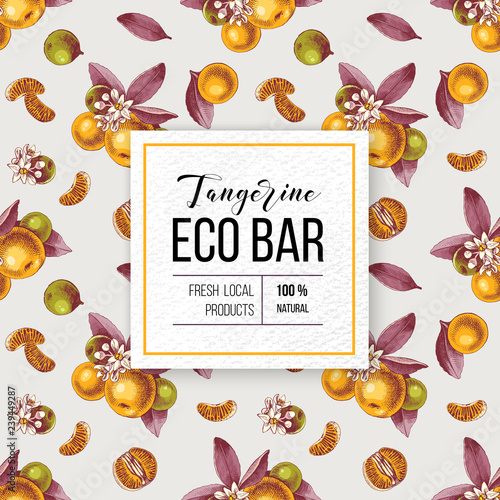 Eco bar tangerine paper emblem