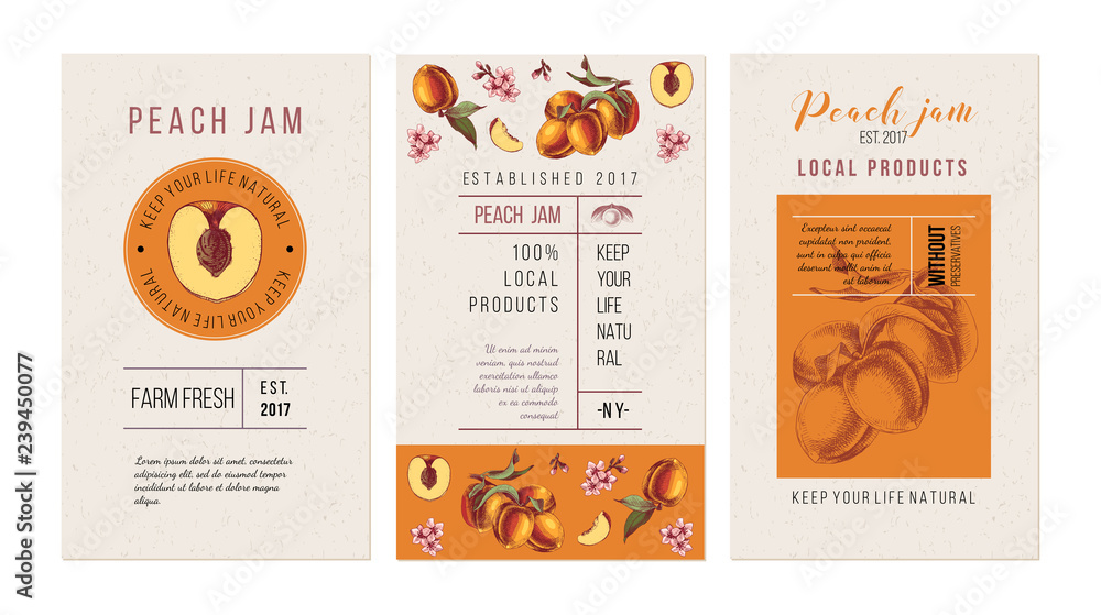 Peach jam flyer templates