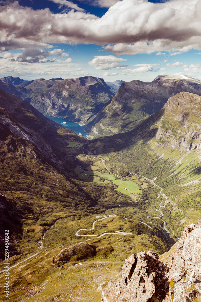 Geirangerfjord from Dalsnibba viewpoint, Norway