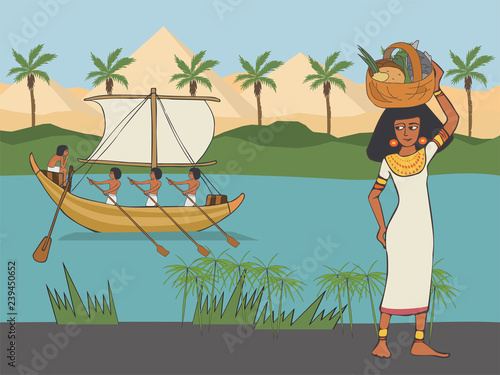 everyday life in Anicient Egypt cartoon