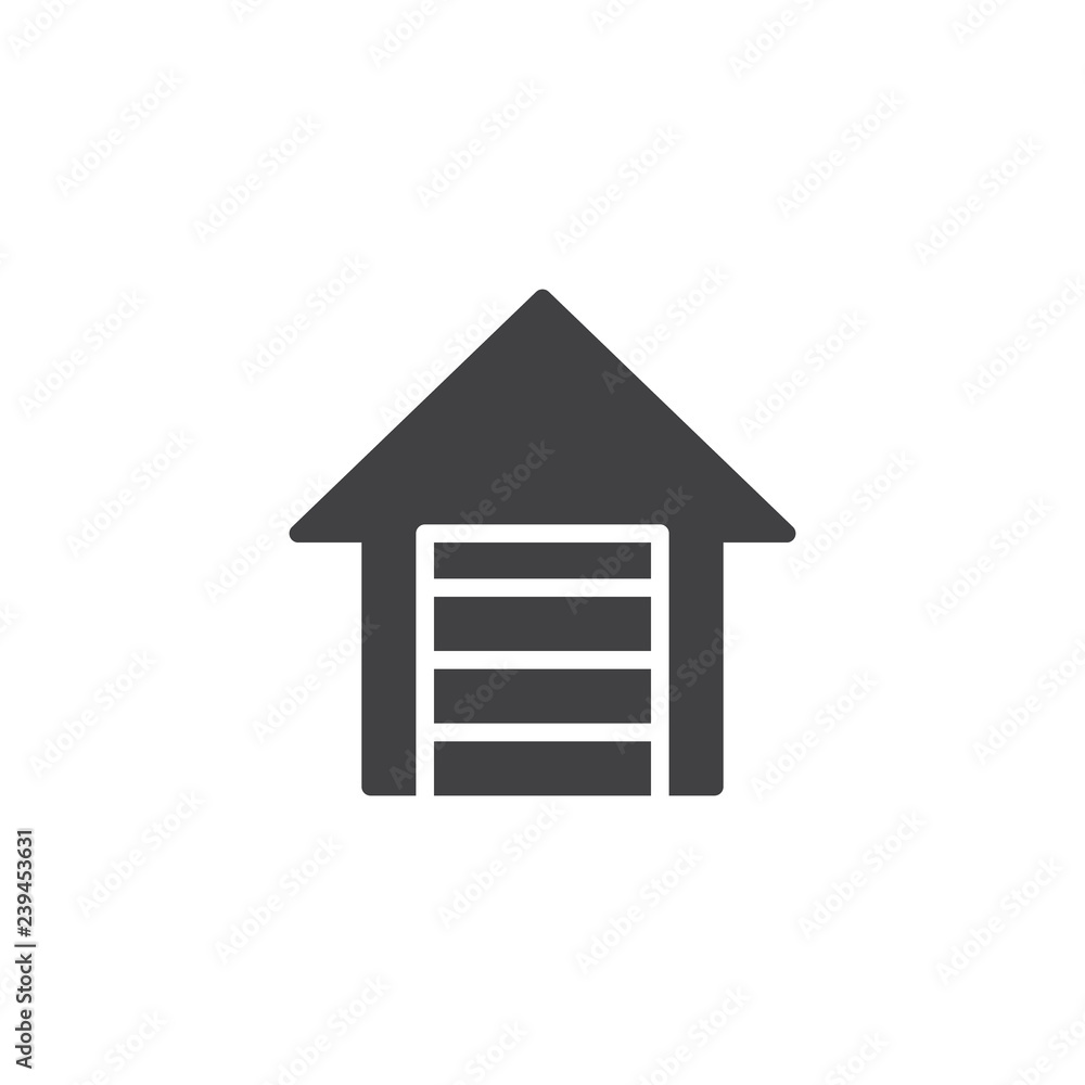 Garage vector icon. filled flat sign for mobile concept and web design. Warehouse simple solid icon. Symbol, logo illustration. Pixel perfect vector graphics Garage vector icon. filled flat sign for mobile concept and web design. Warehouse simple solid icon. Symbol, logo illustration. Pixel perfect vector graphics