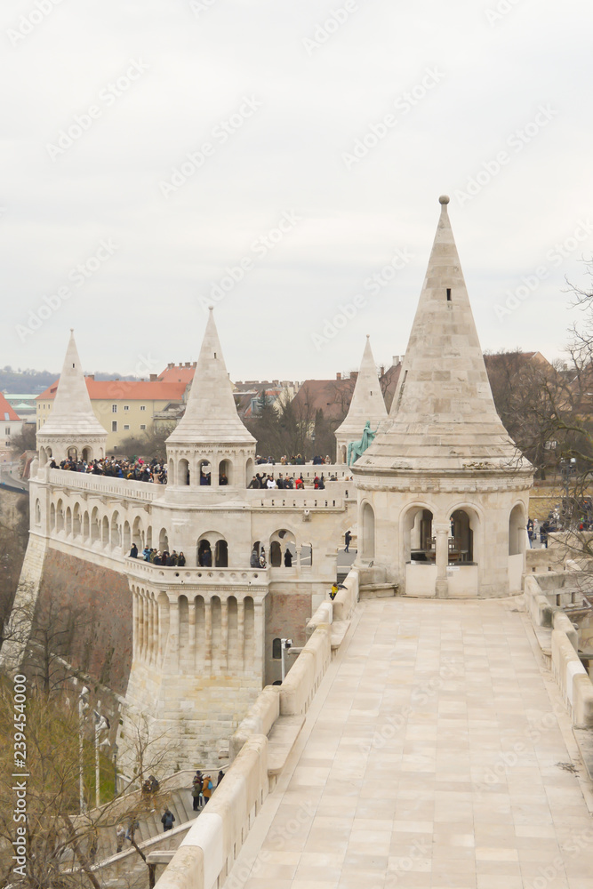 Fisherman's Bastion in Budapest on December 30, 2017.