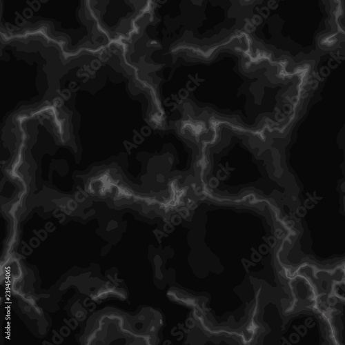 Black Marble Seamless Pattern. Vector Stone Texture