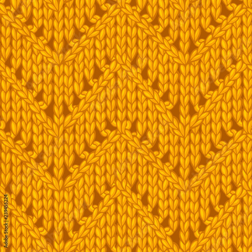 Vector Yellow ZigZag Chevron Stitch Pattern.