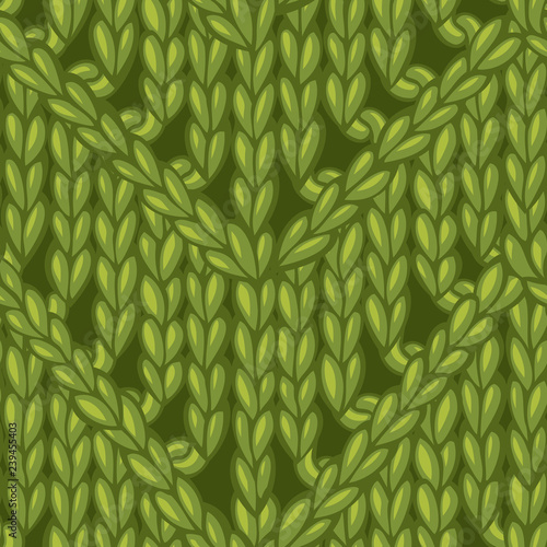 Vector Green ZigZag Chevron Stitch Pattern.