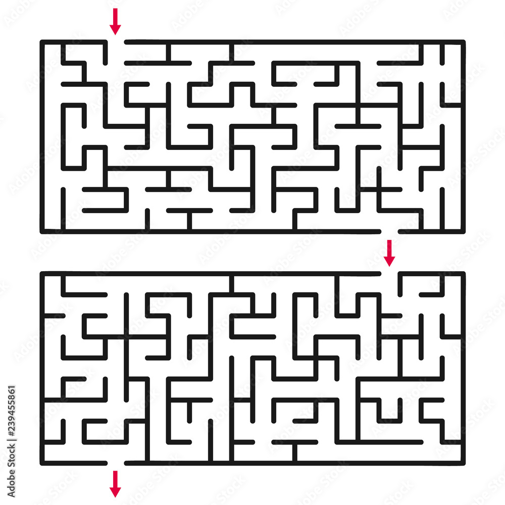 Abstract maze / labyrinth with entry and exit. Vector labyrinth 250. Abstract maze / labyrinth with entry and exit. Vector labyrinth 250.