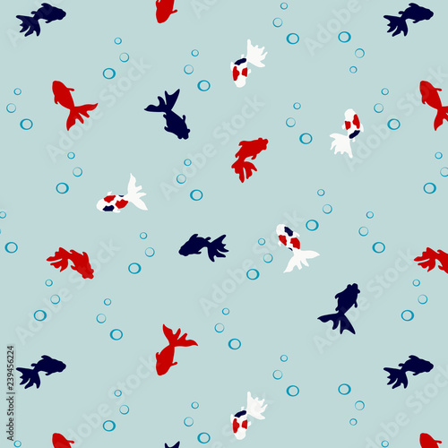 Japanese Cute Goldfish Pattern