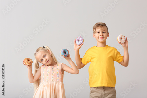 Cute little children with d...