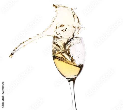 White wine splash from glas...