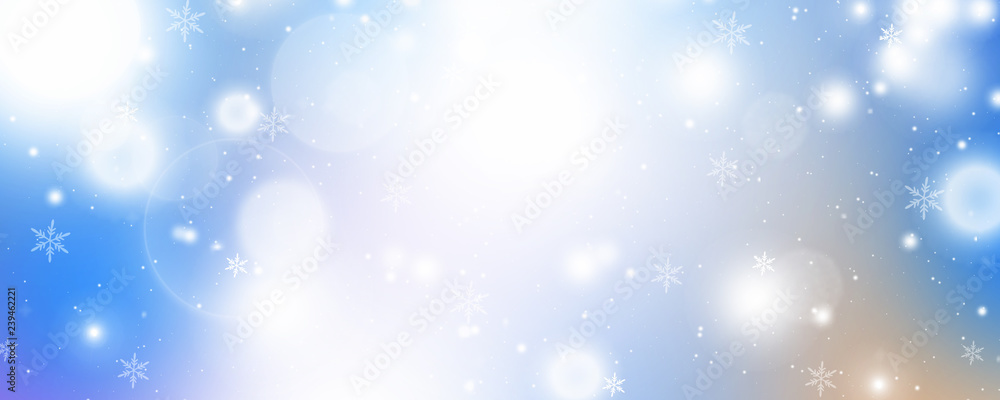 Soft Christmas background With Snowflakes