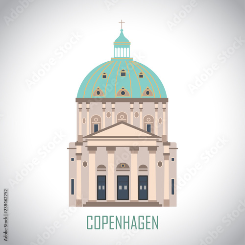 Frederik's church in Copenhagen, Denmark