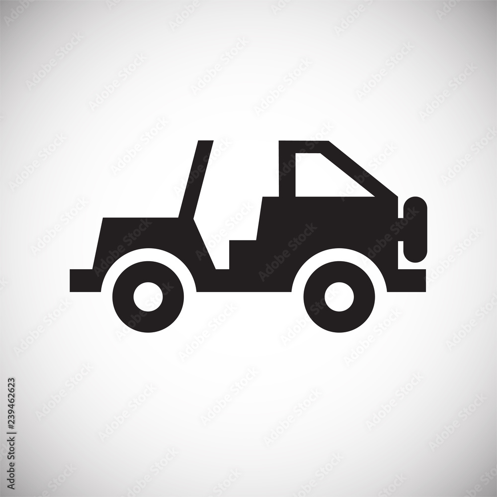 Offroad hunting vehicle icon on white background for graphic and web design, Modern simple vector sign. Internet concept. Trendy symbol for website design web button or mobile app