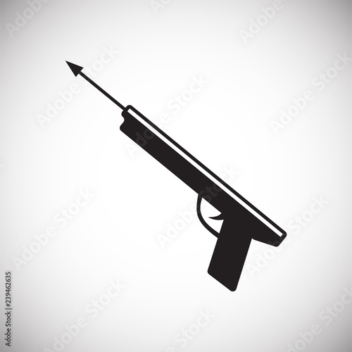 Speargun icon on white background for graphic and web design, Modern simple vector sign. Internet concept. Trendy symbol for website design web button or mobile app
