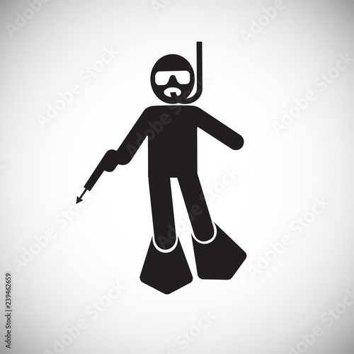 Speargun hunting icon on white background for graphic and web design, Modern simple vector sign. Internet concept. Trendy symbol for website design web button or mobile app