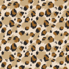 Acrylglasbilder Tierfellmuster Leoparden Tigerfell Muster Naturtöne  © natikka
