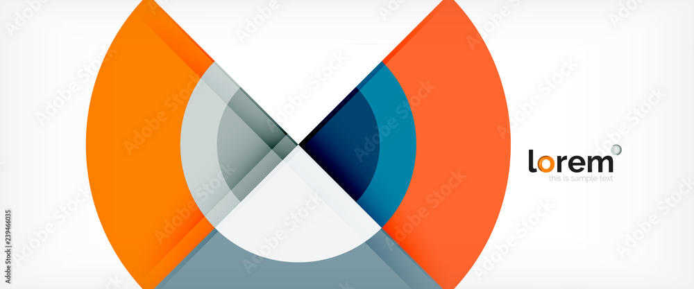 Modern geometric circles abstract background, colorful round shapes with shadow effects Modern geometric circles abstract background, colorful round shapes with shadow effects
