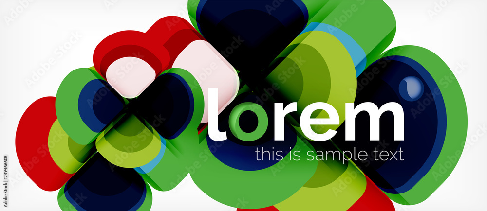 Round triangles geometric shapes composition Round triangles geometric shapes composition