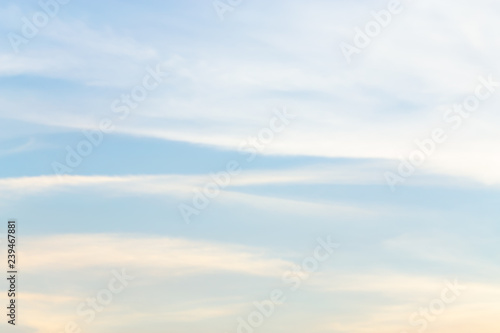 Colorful clouds, blue sky on an abstract background.