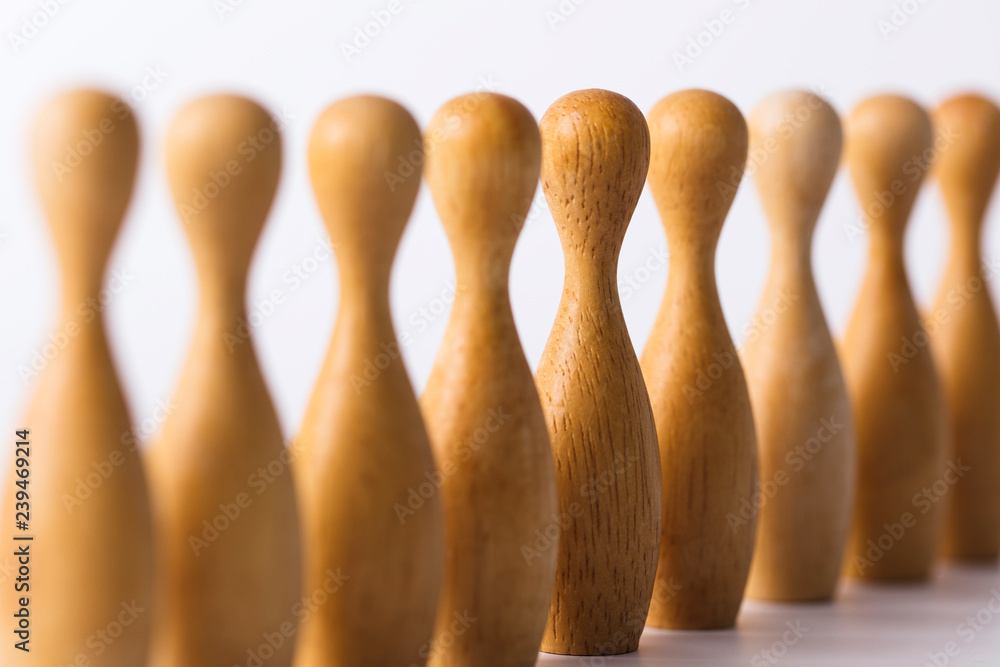 Business team uman resources concept. wooden block figures standing together. Business team uman resources concept. wooden block figures standing together.