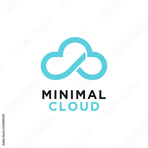 Cloud Logo Design Inspiration, Vector Illustration