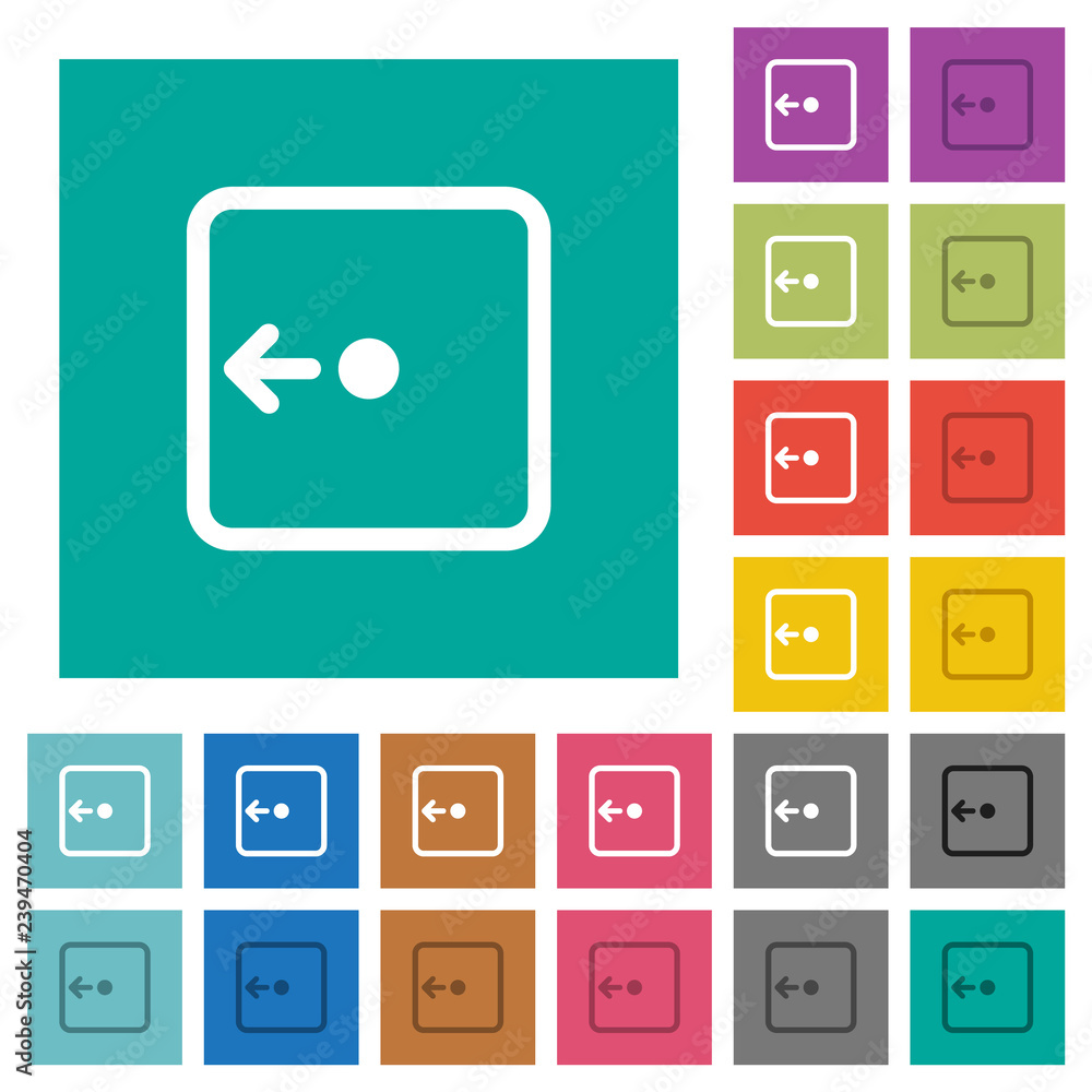 Move object left square flat multi colored icons Move object left square flat multi colored icons