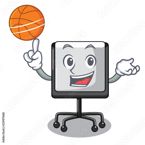With basketball prestation board chart blank on carttoon