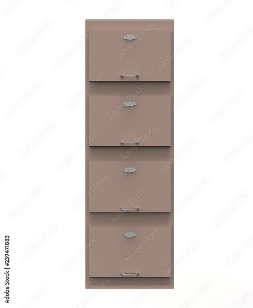 file cabinet on white background. 3d illustration file cabinet on white background. 3d illustration