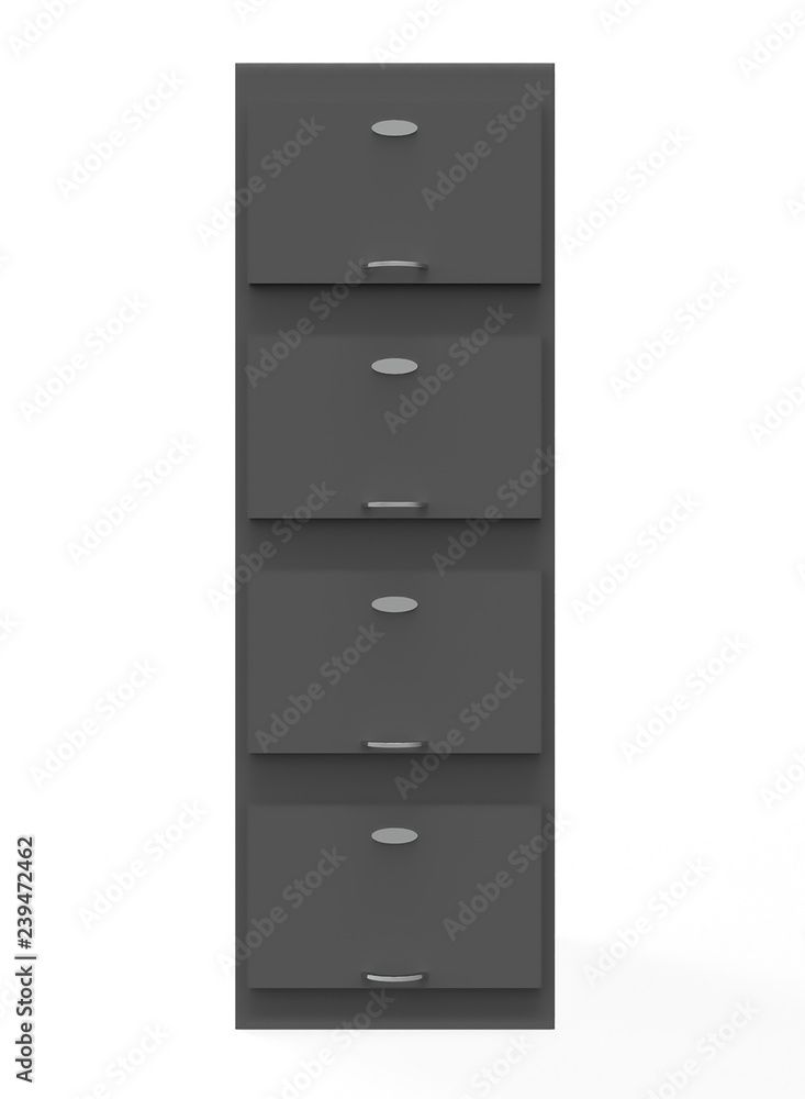 file cabinet on white background. 3d illustration file cabinet on white background. 3d illustration