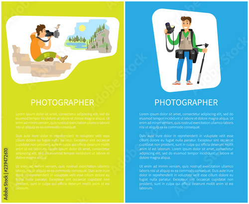 Photographers Taking Picture with Photo Equipment