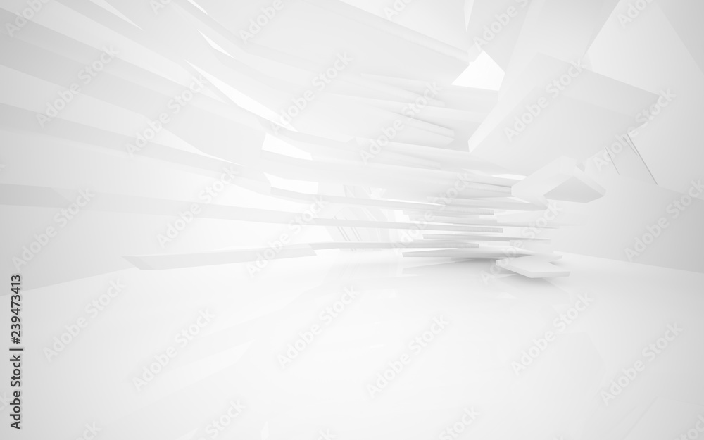 Abstract white interior of the future, with neon lighting. 3D illustration and rendering Abstract white interior of the future, with neon lighting. 3D illustration and rendering
