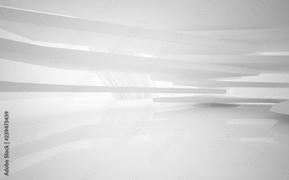 Abstract white interior of the future, with neon lighting. 3D illustration and rendering Abstract white interior of the future, with neon lighting. 3D illustration and rendering