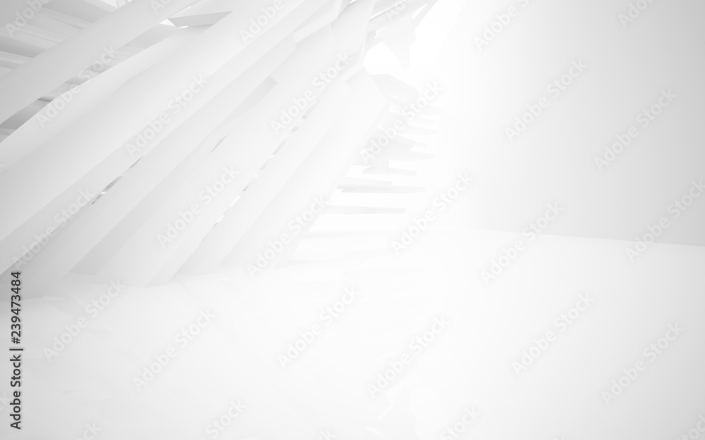 Abstract white interior of the future, with neon lighting. 3D illustration and rendering Abstract white interior of the future, with neon lighting. 3D illustration and rendering