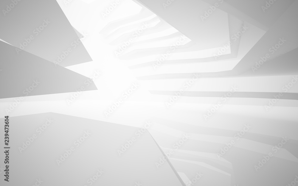 Abstract white interior of the future, with neon lighting. 3D illustration and rendering Abstract white interior of the future, with neon lighting. 3D illustration and rendering
