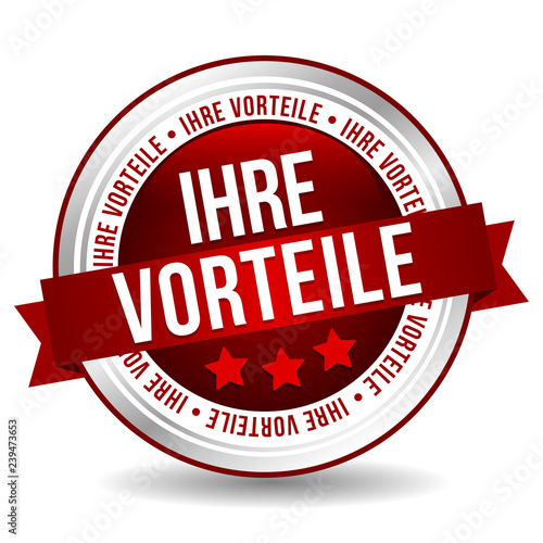 Siegel Button Banner - Ihre Vorteile - in rot und silber
