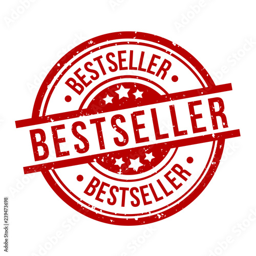 bestseller round red grunge stamp badge