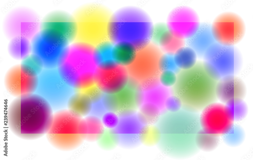 Background in different color made of colored circles