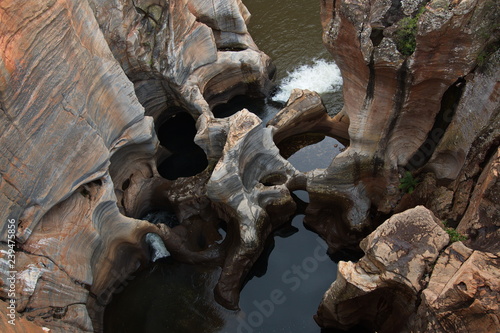 Bourke's Luck Potholes in Blyde River Canyon Nature Reserve in South African Republic in Africa