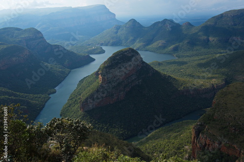 Three rondavels in Blyde River Canyon Nature Reserve in South African Republic in Africa