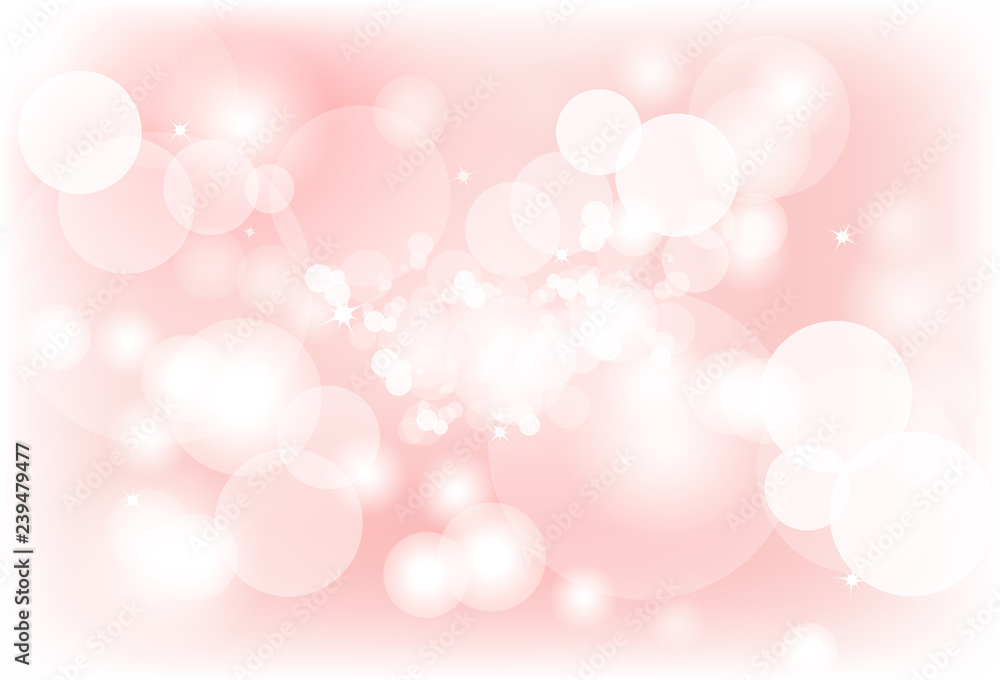 Blurry bubble air Bokeh abstract background soft pink pastel vector  illustration Stock Vector | Adobe Stock