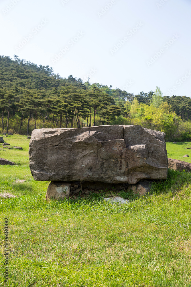 Dolmen in Gochang County, Korea.