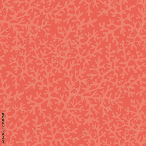 Sea coral color seamless vector pattern